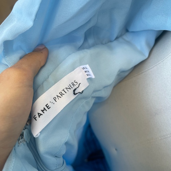 Fame and Partners Dress- blue pleat with open back - Picture 6 of 6